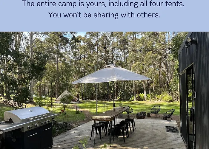 Base Glamp Bruny - Heated Tents For 8 People